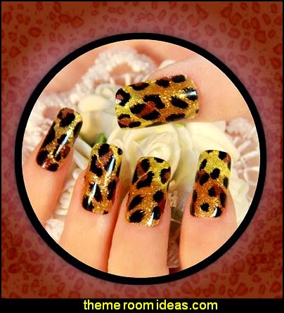 leopard Nail Stickers - leopard nail decals - leopard nail design themed animal print nail designs - animal themed nail art - wild animal nail art - animal print nail decals - tiger nail stickers - leopard nail stickers - Jungle Animals Nail Art Sticker Decals leopard Nail Stickers - leopard nail decals - leopard nail design