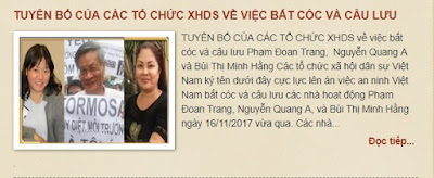 “BẢN TUYÊN BỐ” TRÁO TRỞ CỦA CÁI GỌI LÀ “CÁC TỔ CHỨC XÃ HỘI DÂN SỰ VN”