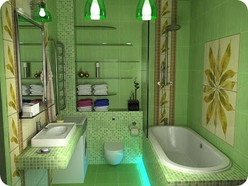 Decoración de baños en verde ~ Mimundomanual