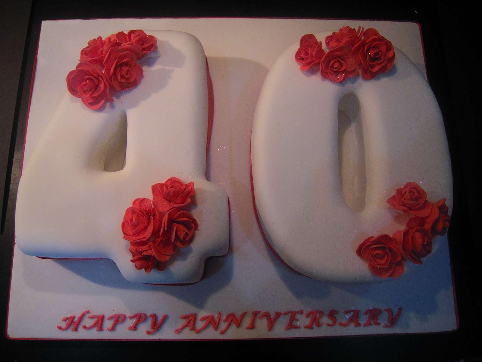 Eileen Atkinson s Celebration Cakes 40th Wedding Anniversary Cake