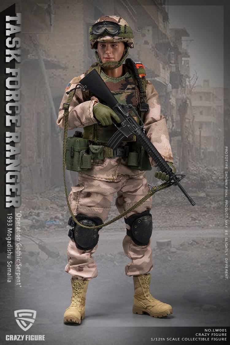 Crazy Figure 1/12th LW004 SFOD Task Force Ranger 1993 Somalia Sagittarius Figure 
