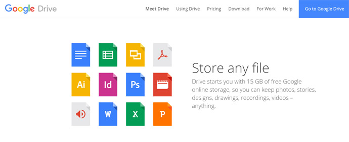 Google Drive cloud storage recomended terbesar