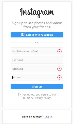 how to create new instagram account without facebook