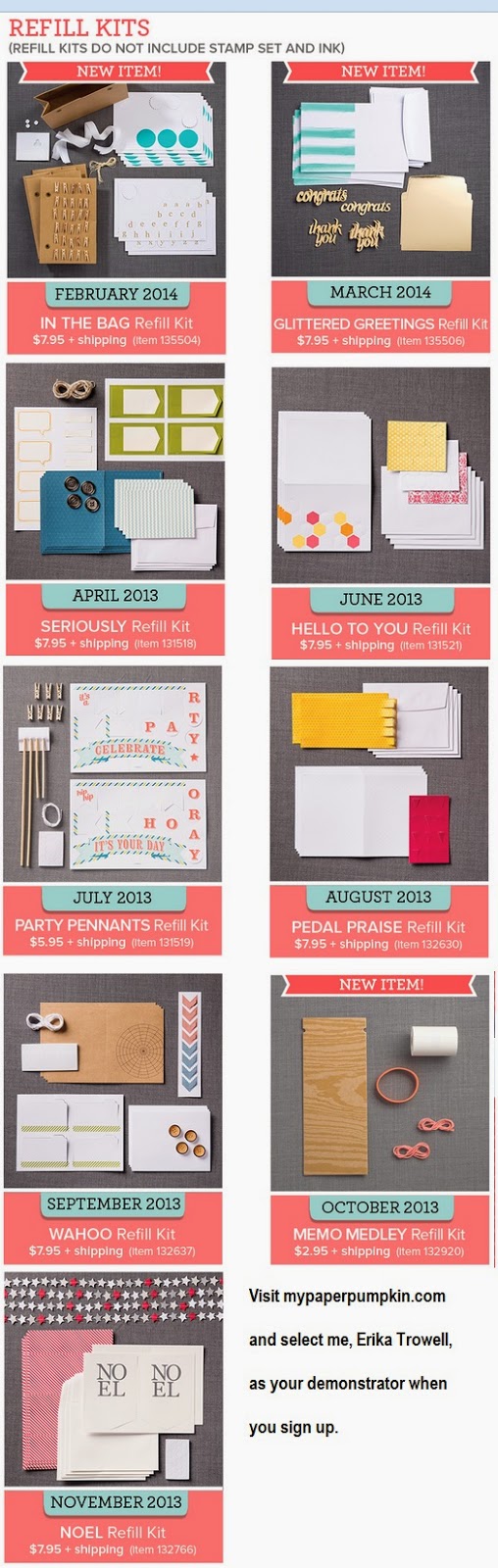 I Dig Stamps Paper Pumpkin Refill Kits from Stampin' Up!