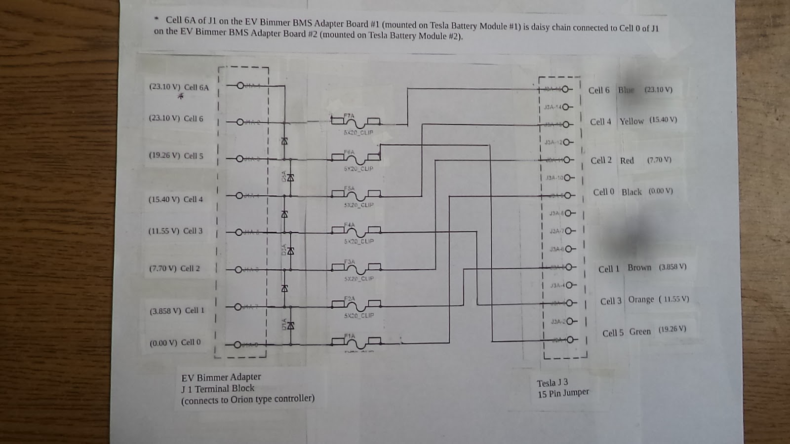 William's EV Bimmer 325i: Tesla Battery Interface Wiring Diagrams