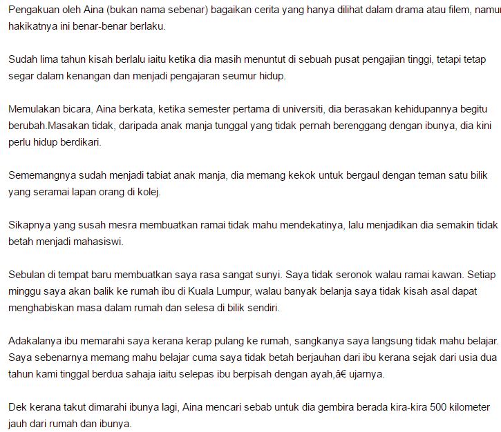 Bila Masuk University Aku Memang Rasa Bebas Berkenal Dengan