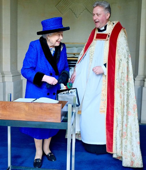 The Queen attended a service to celebrate the centenary of when King George V granted the prefix 'Royal' to the department