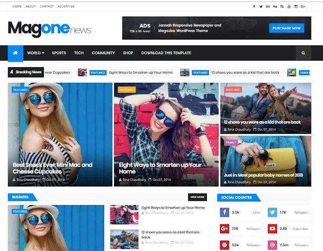Responsive free Blogger Template