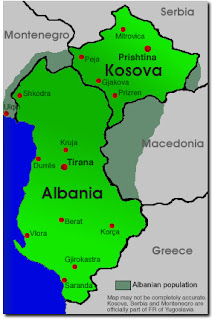 albania kosovo map ile ilgili görsel sonucu