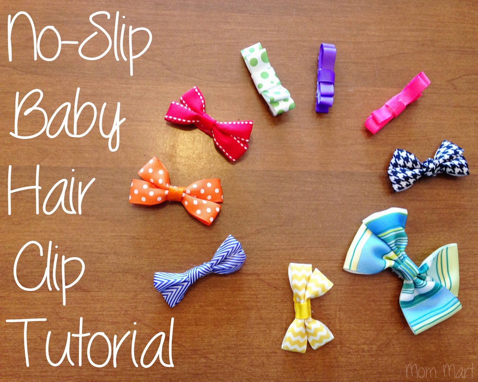 DIY baby hair clips with a no-slip grip, #DIY #Tutorial #Homemade #HairBow