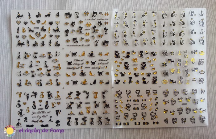 CUTE CATS STICKERS NAIL ART