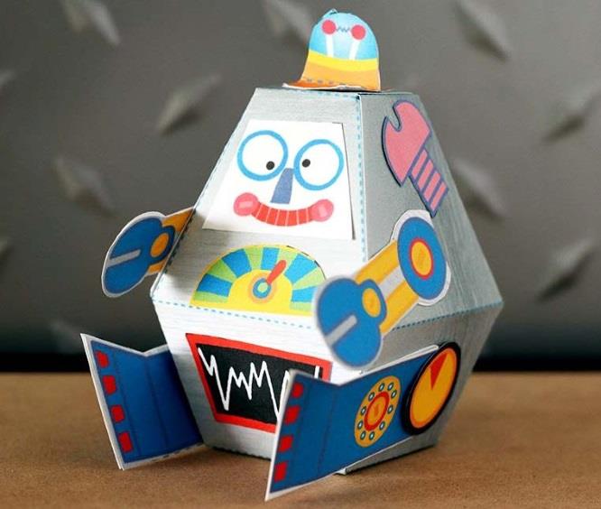 Robot de papel para niños | Manualidades de Papel