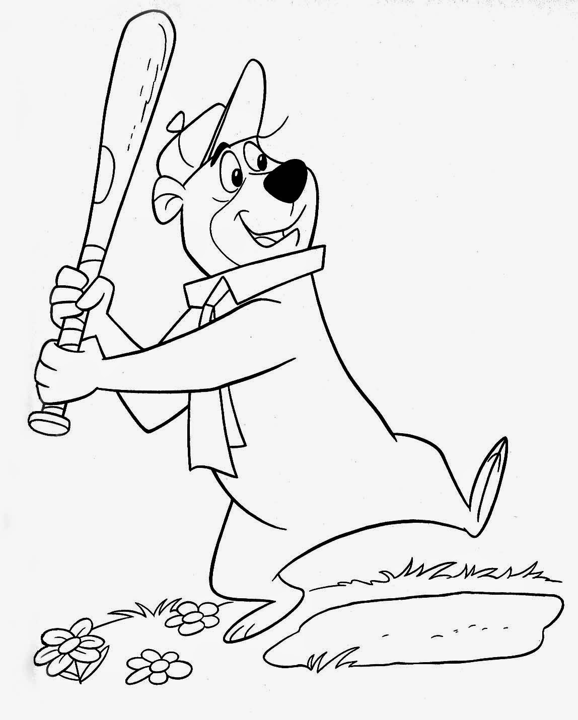 yogi bear coloring pages for kids - photo #8