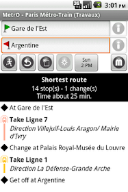 MetrO for Android - Screenshot