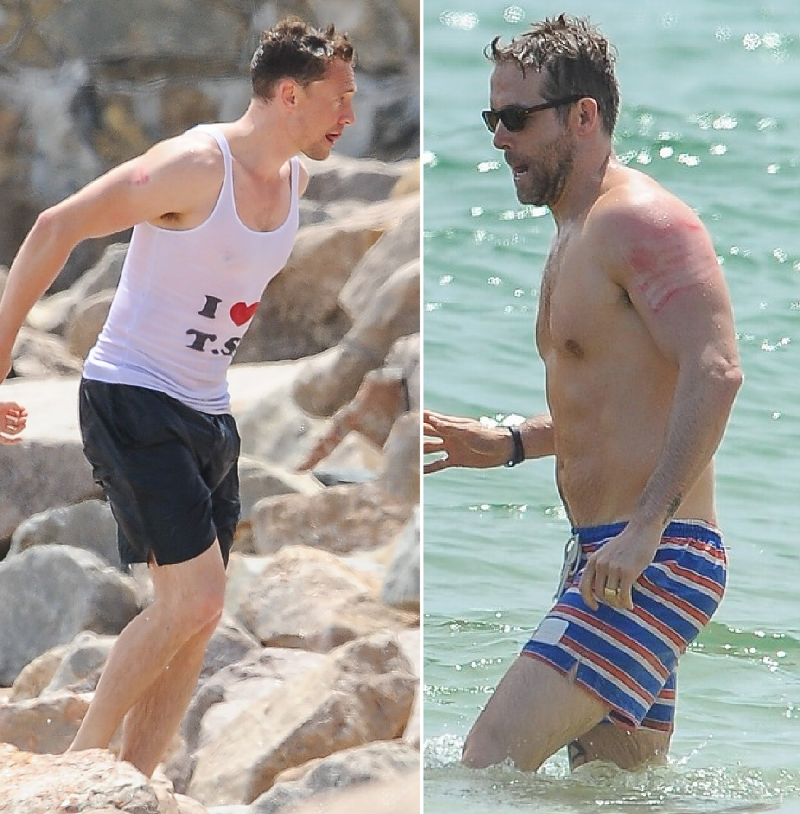 Tom Hiddleston & Ryan Reynolds looked over the weekend in their "I...