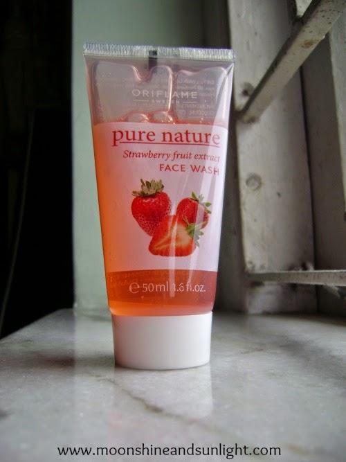 Oriflame pure nature strawberry fruit extract face wash review