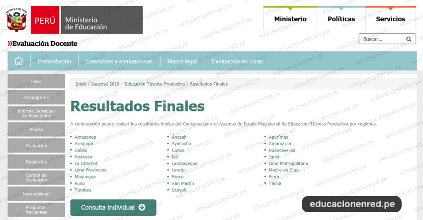 MINEDU: Resultado Final Concurso de Ascenso - Educación Técnico Productiva - SEGUNDA FASE - ETP 2019 (5 Diciembre) www.minedu.gob.pe MINEDU: Resultado Final Concurso de Ascenso - Educación Técnico Productiva - SEGUNDA FASE - ETP 2019 (5 Diciembre) www.minedu.gob.pe