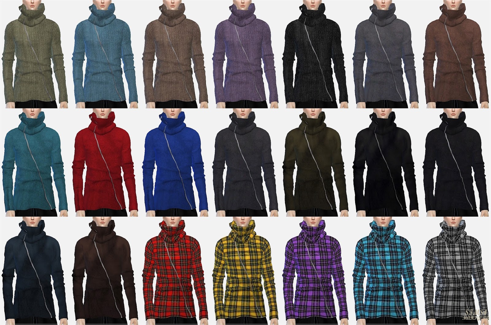 Sims 4 CC's The Best Turtlenecks for Males and Overalls for Females