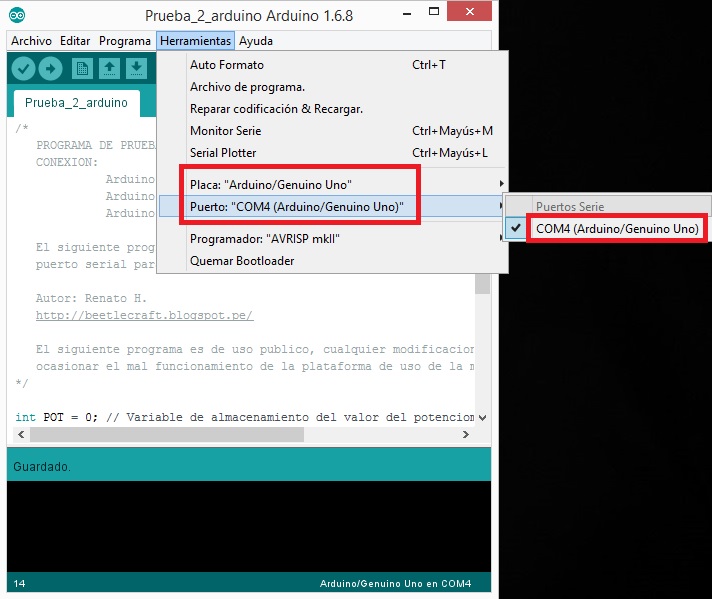 BeetleCraft: Tutorial - Comunicación serial (Primera parte)