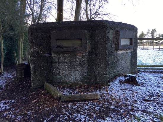 Photograph of the type-24 pillbox in the grounds of Queenswood School, North Mymms Image courtesy of Dr Wendy Bird, Archivist at Queenswood School