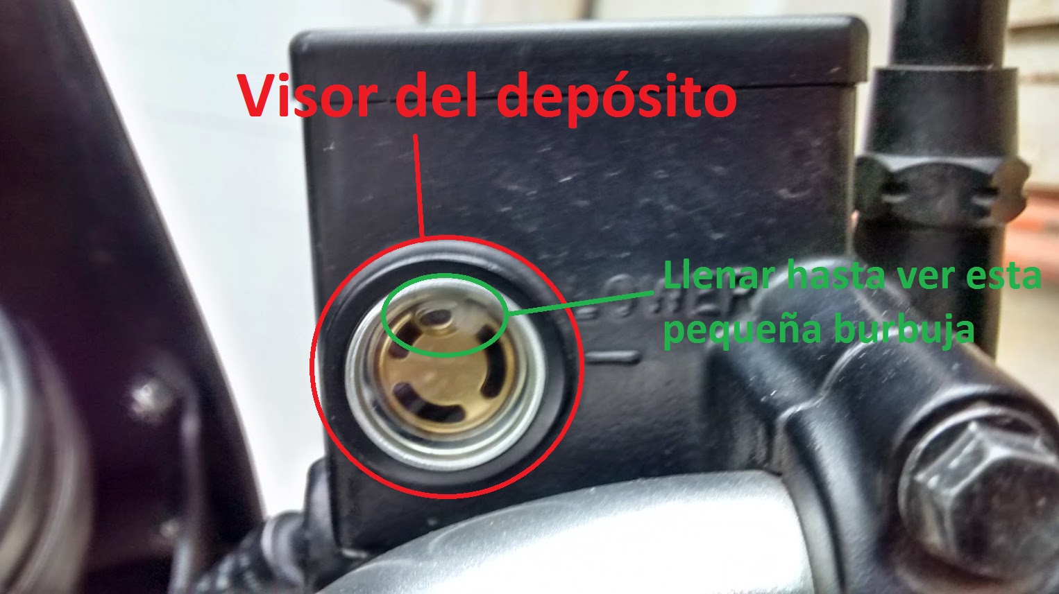 Visor bomba de freno moto