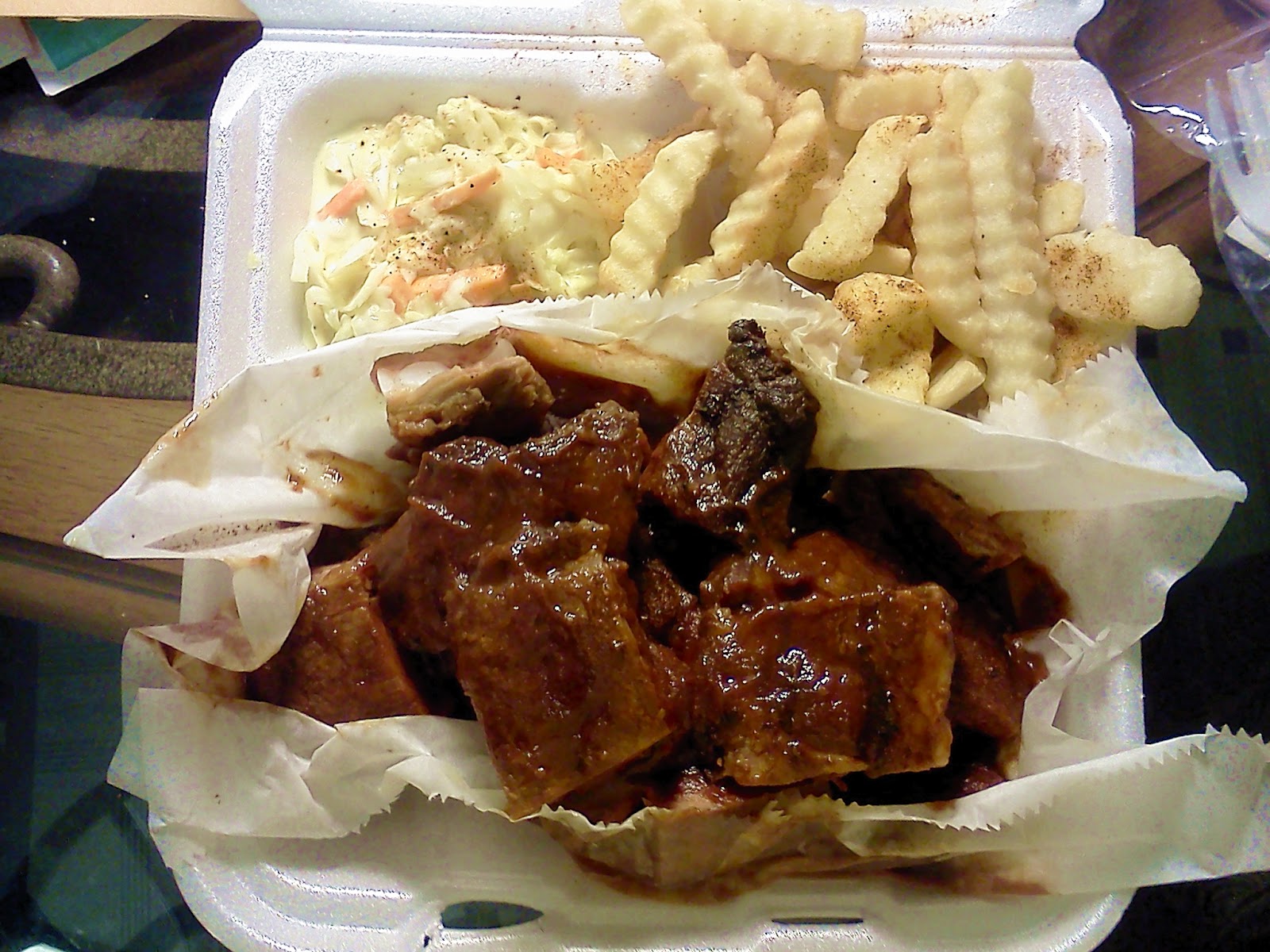 Barbecue Rib Tips from Kelvin's Hot Wings. The BBQ/wing joint has moved to Millington, Tennessee.