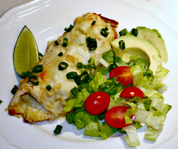 Recipes For Divine Living: Chicken Enchiladas with Green Chile Sauce
