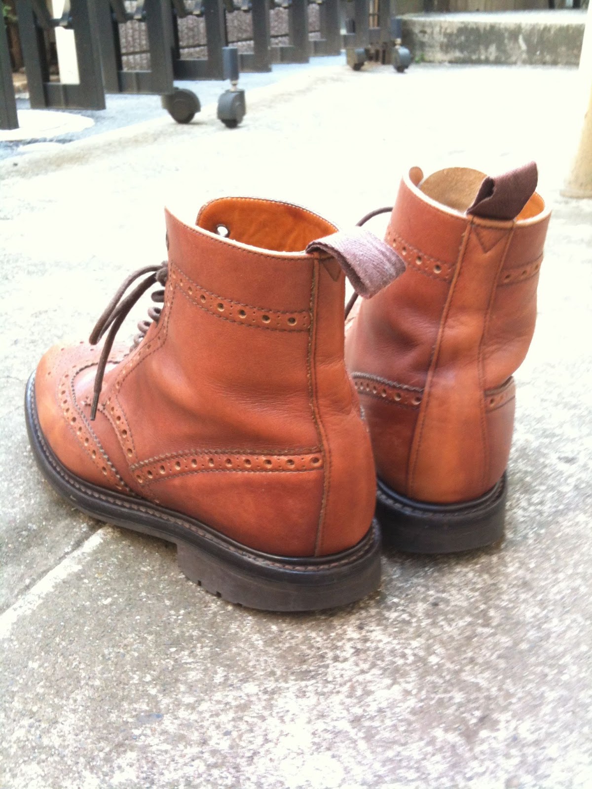 mille plateaux Sanders Cheltenham (Full Brogue Derby Boot)