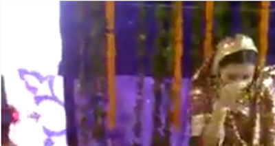 Here was a post-wedding vidaai that went horribly wrong and was captured on the camera.  The video uploaded by Online Furniture has no information where the dramatic incident occurred.  The footage shows a bride sitting on the wedding dais and wailing loudly during vidaai.