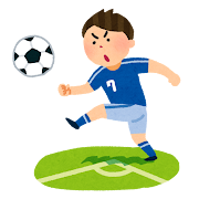 コーナーキックのイラスト（サッカー）