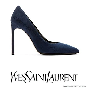 Crown Princess Victoria style Yves Saint Laurent Suede Pumps