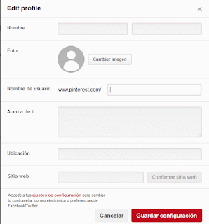 cómo usar pinterest editar perfil pinterest