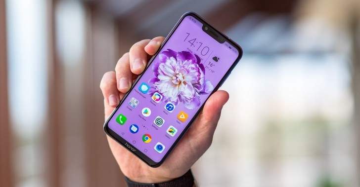 The phone's display