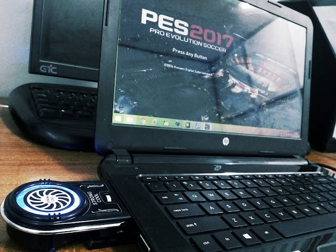 StrongCool Vacuum Fan : Testing Effectiveness To Reduce Heat Of Notebook While Playing PES2017