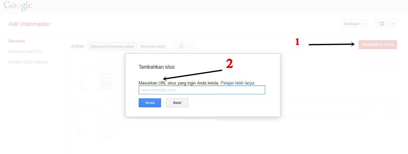 Cara Mendaftarkan Website ke Google Webmaster Tools