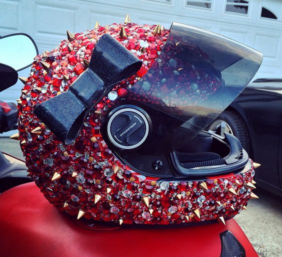 Motorcycle Helmets: Bling out your motorcycle helmet