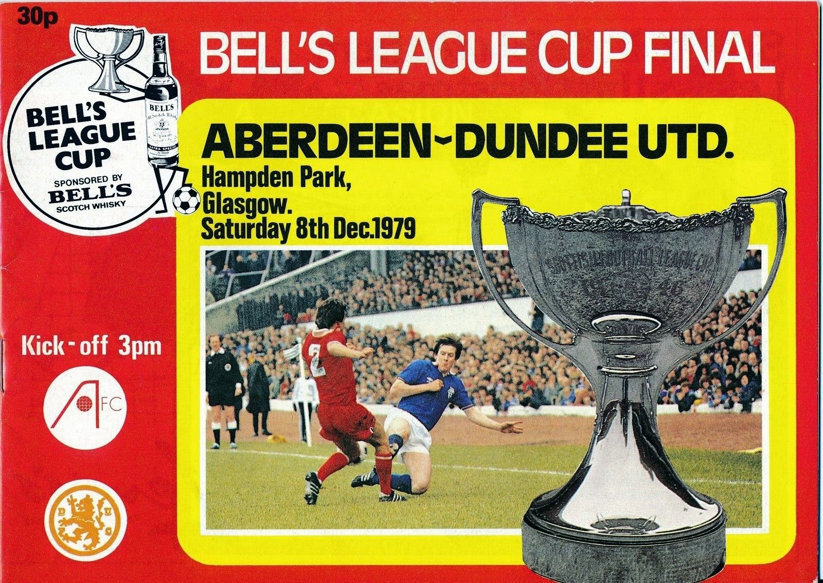 Old Scottish Football Aberdeen v Dundee United 1979 League Cup Final