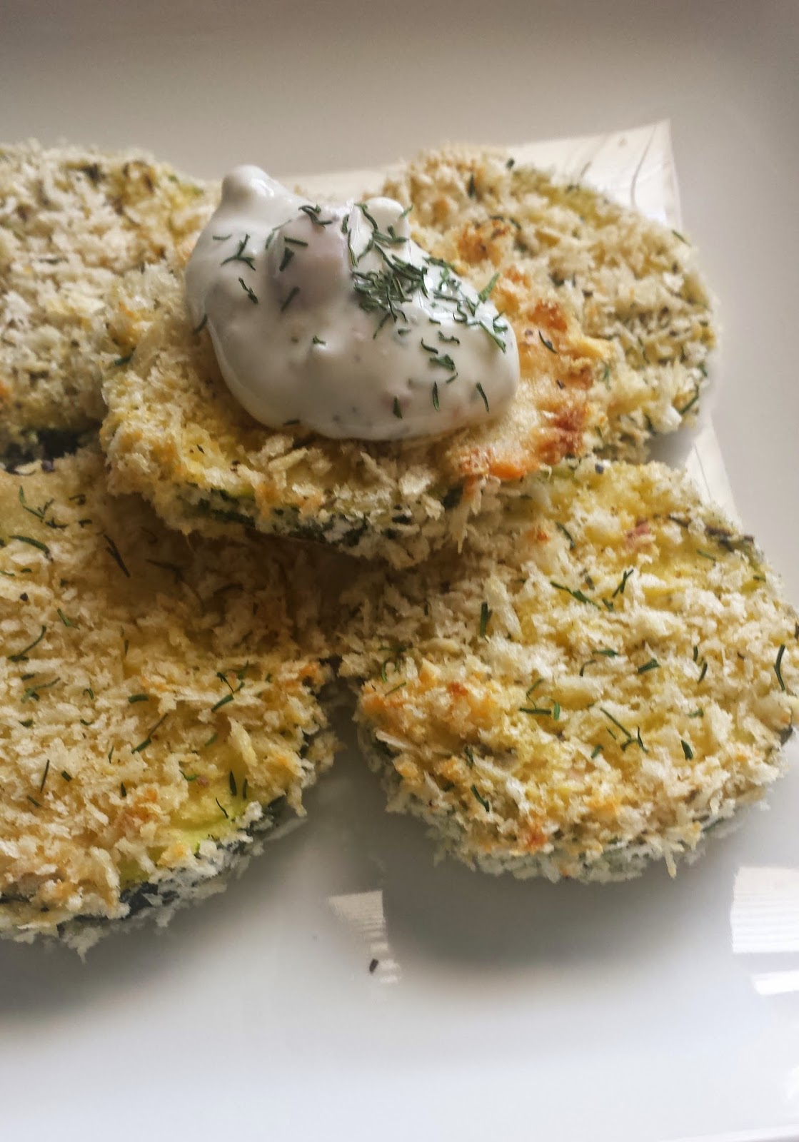Feeding them Love Oven Baked Panko Crusted Zucchini Rounds