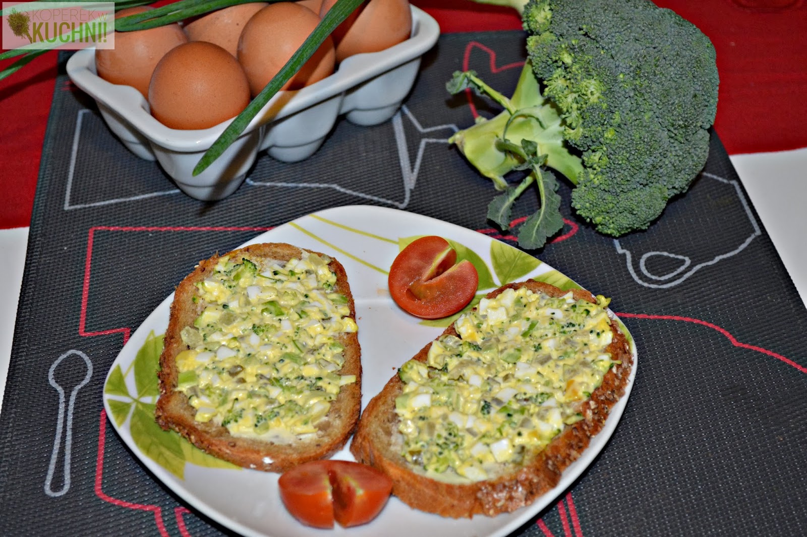 Koperek w kuchni ;) Pasta jajeczna z brokułem