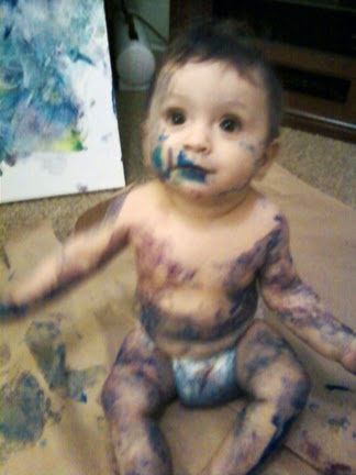 Baby Finger Painting