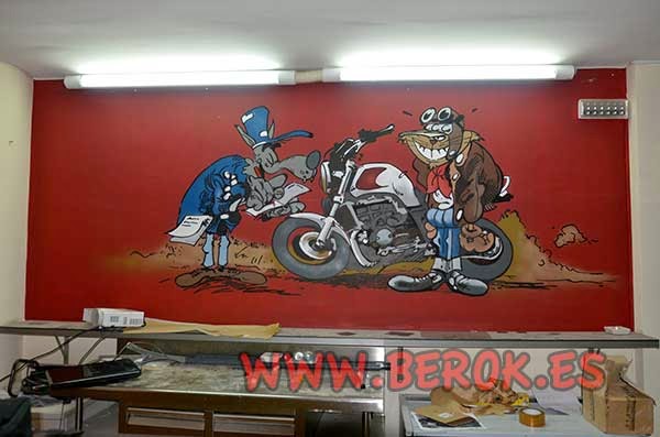 Decoración graffiti mural profesional de cervecería