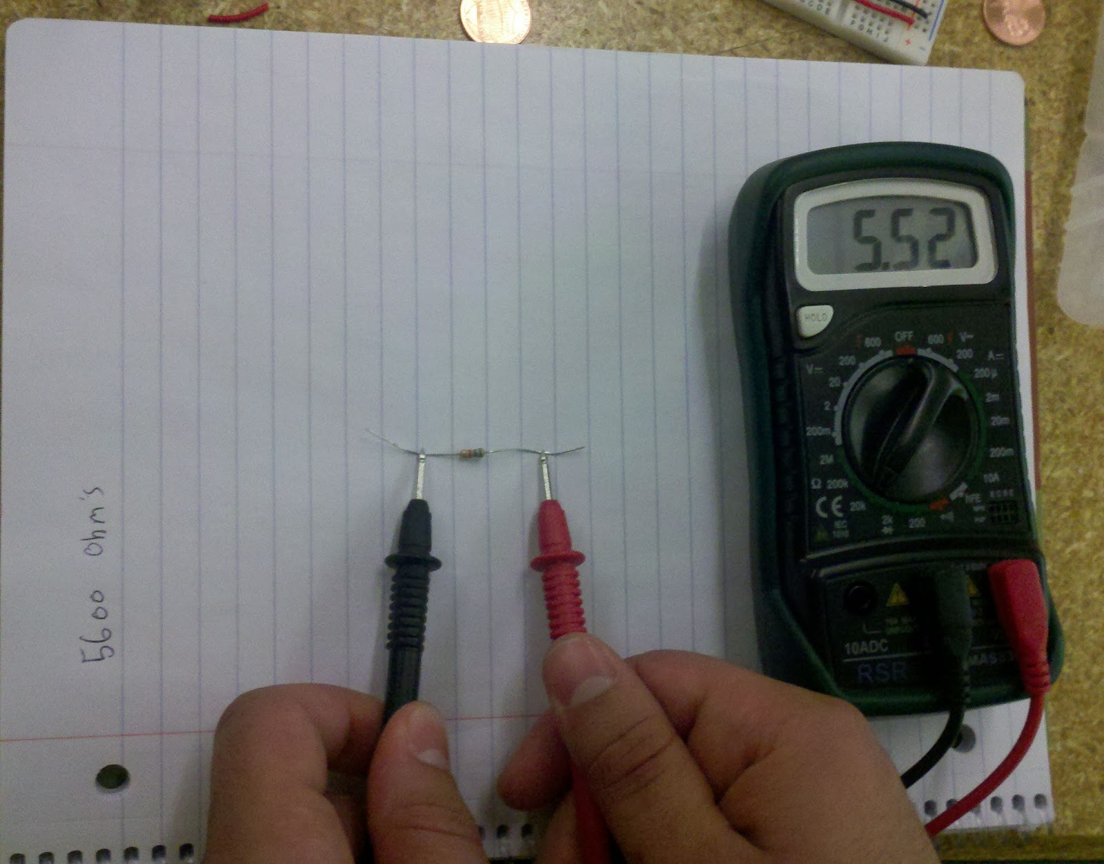 Ethan The Robot maker Measuring Resistors