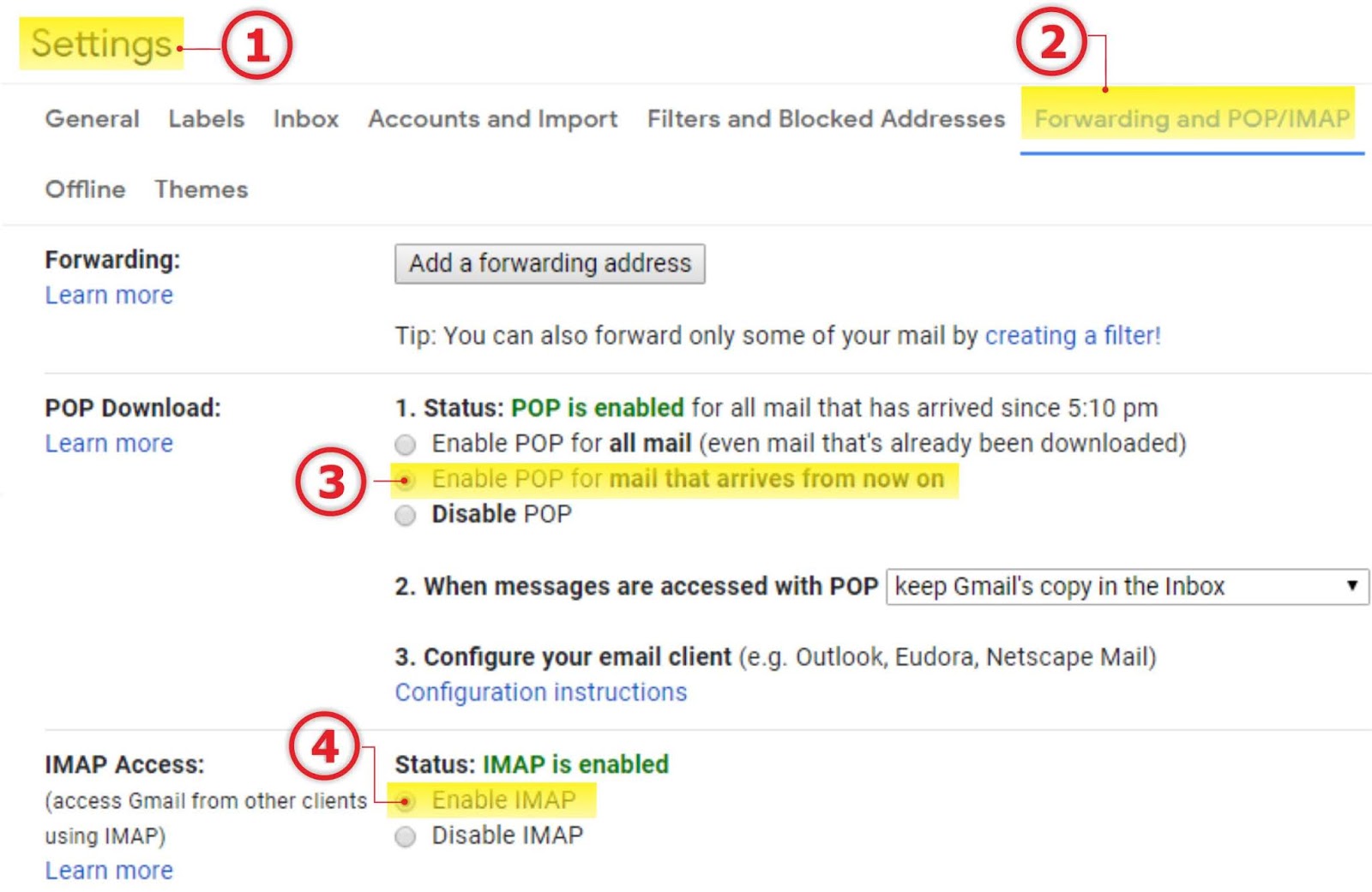 thunderbird gmail settings thunderbird gmail settings