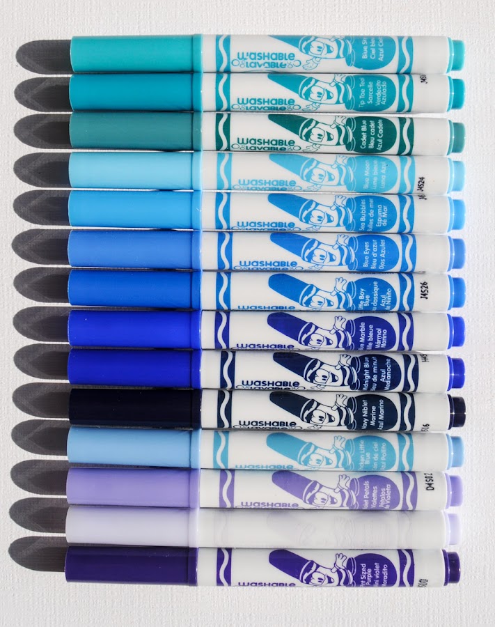 64 Pip Squeak Crayola Skinnies Markers: Swatches, Review and Blending  Techniques 