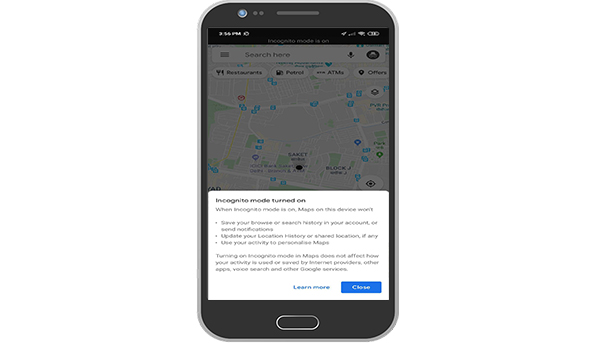 طريقة تشغيل وضع التصفح المتخفي في خرائط Google طريقة تشغيل وضع التصفح المتخفي في خرائط Google