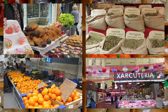 Food and crafts markets in Palafrugell in Costa Brava, Spain