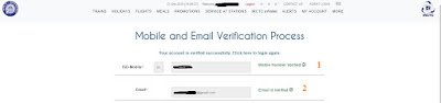 Mobile & email Confirmation on irctc.co.in