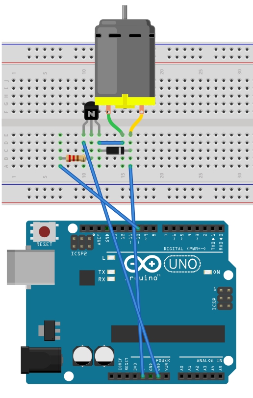 Whitelist 1 Arduino Servo and DC Spinning motors