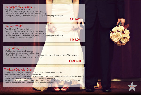 Ciep Photography: Wedding Photography Packages