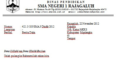 Contoh Surat Berita Duka Docx Semua Surat